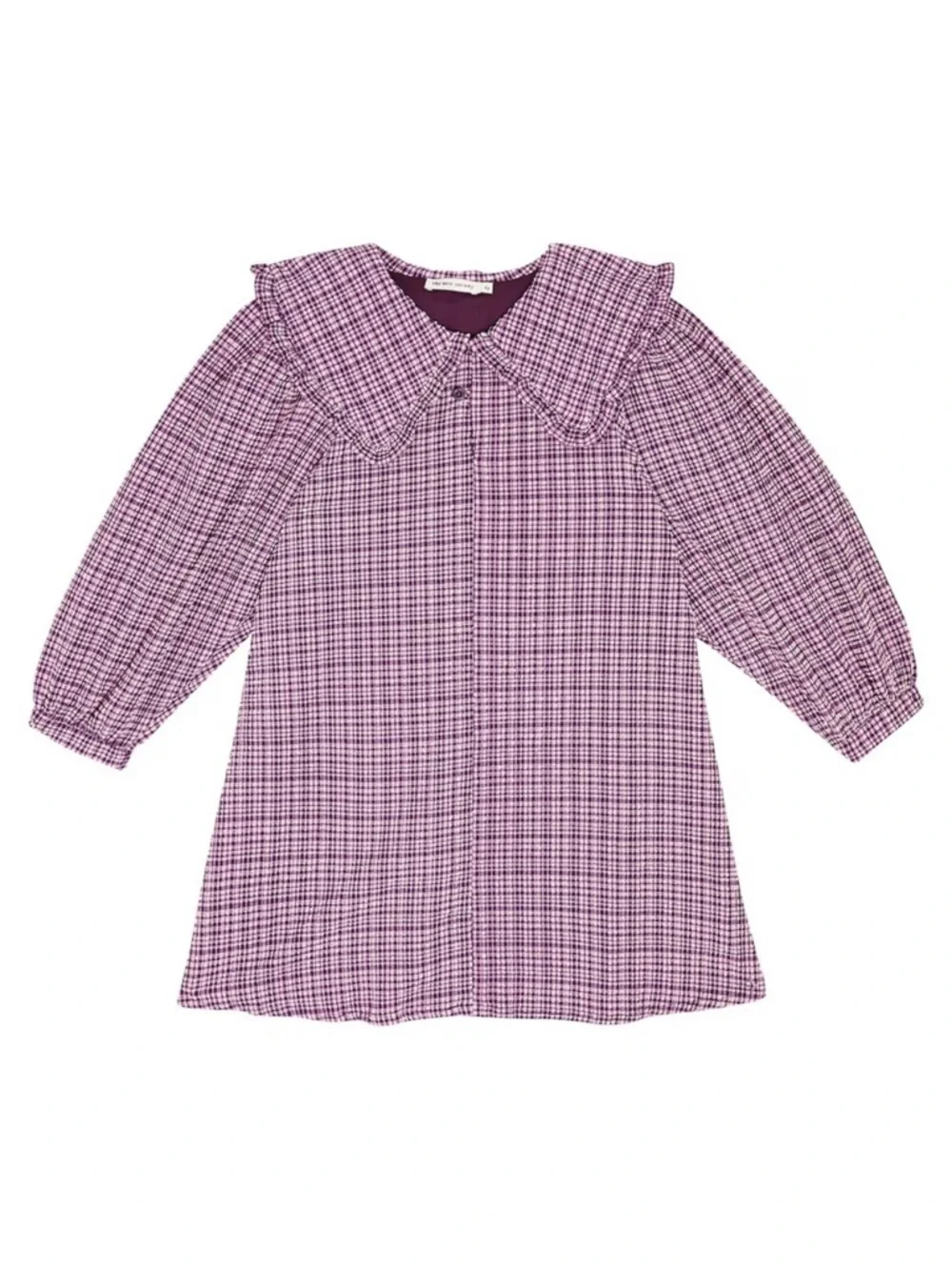 The New Society Girls Anabella Check Dress 16 Seersucker Peter Pan Collar Pink